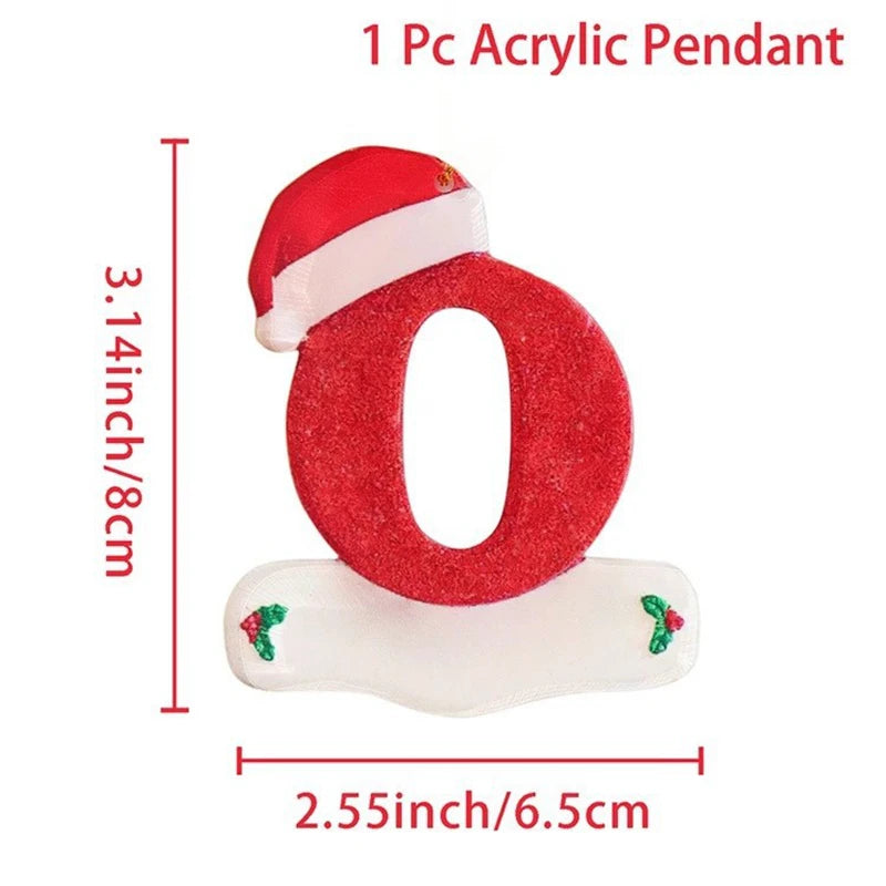 Christmas Acrylic Letter Pendants – Xmas Tree Ornaments 2024 Christmas Tree Ornament Babs O