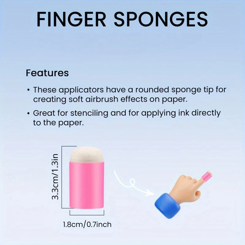 10-Piece Finger Sponge Daubers for Stamping, Ink & Card Making Craft Sponge Daubers Babs