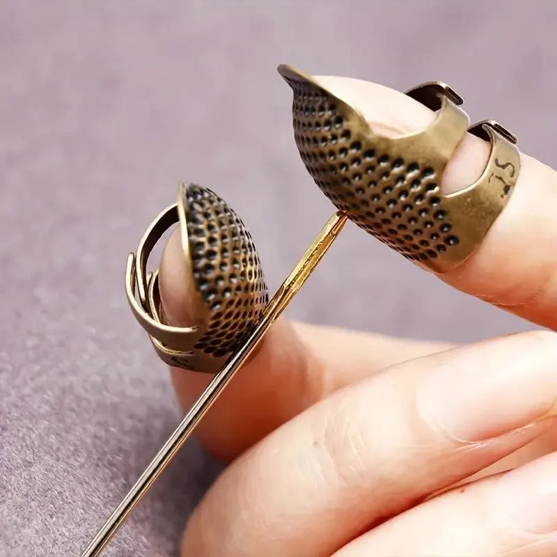 Adjustable Vintage Copper Thimble Ring for Sewing & Embroidery Sewing Thimble Ring Babs