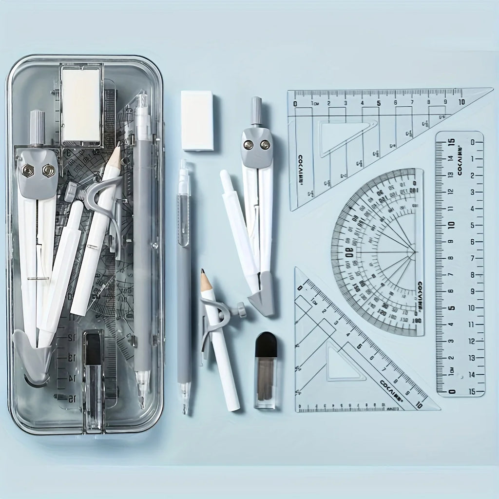 Math & Geometry Toolkit – Student Compass & Ruler Set Geometry Toolkit Babs black