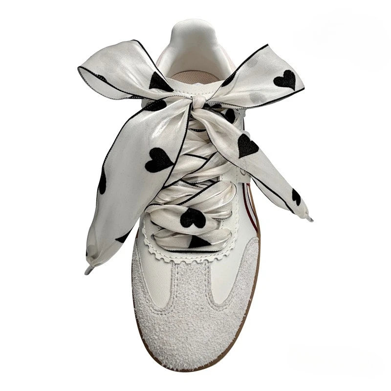 Polka Dot Yarn Flat Shoelaces – Fun Decorative Sneaker Laces Decorative Shoelaces Babs