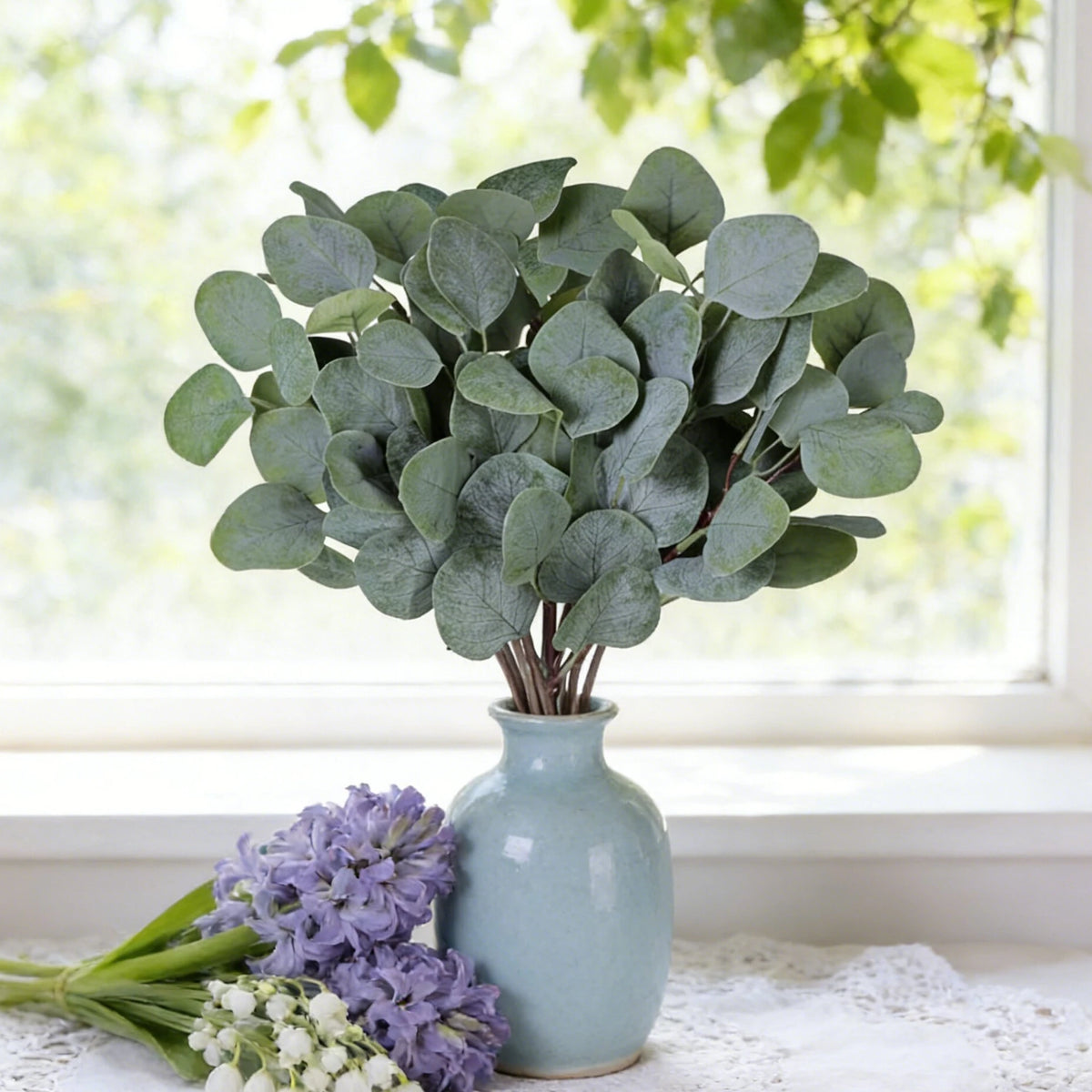 Faux Eucalyptus Branches – Wedding & Home Greenery Décor Artificial Greenery Branch Babs