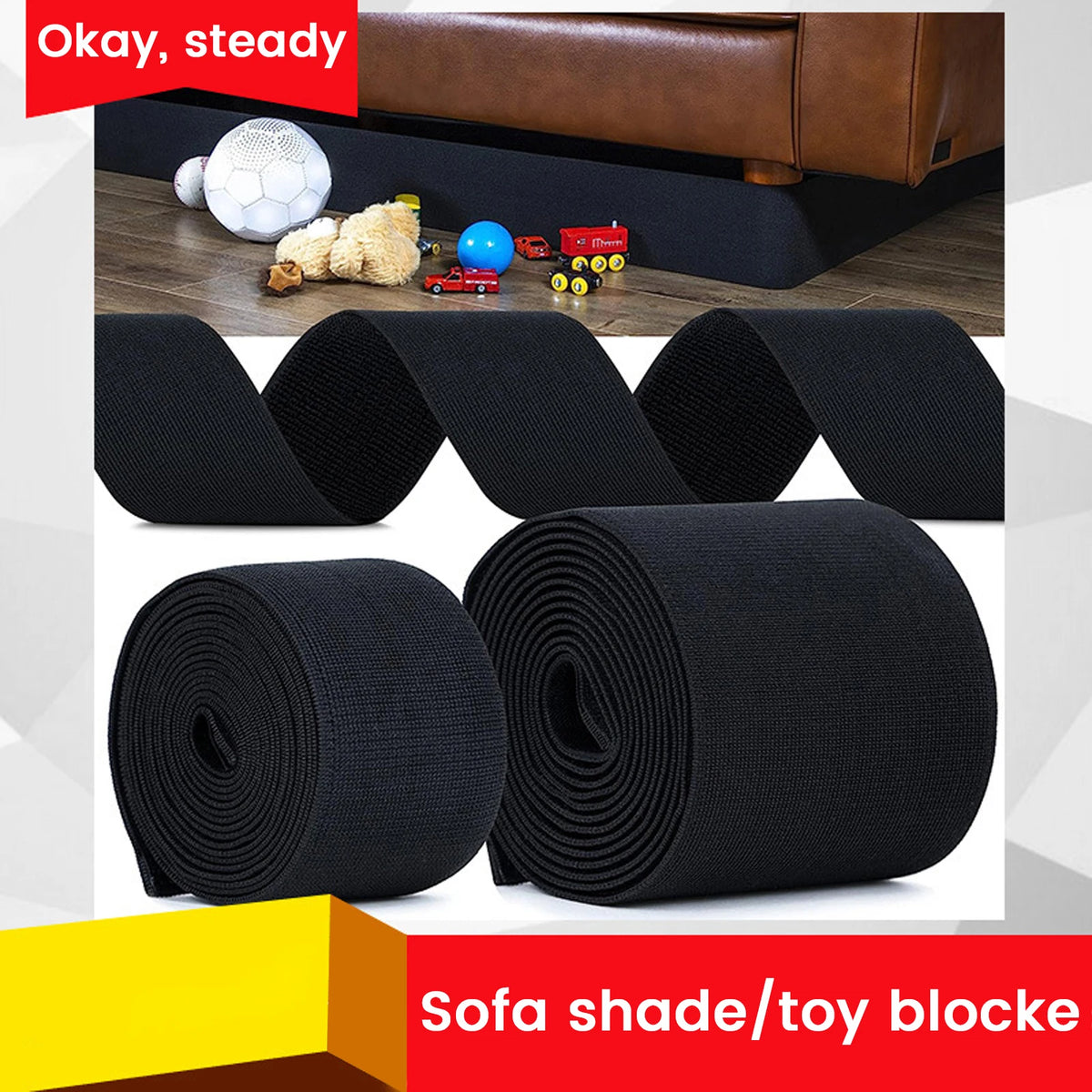 Adjustable Under Couch Blocker – Sofa Toy Guard 2.7–3.35M Furniture Gap Blocker Babs