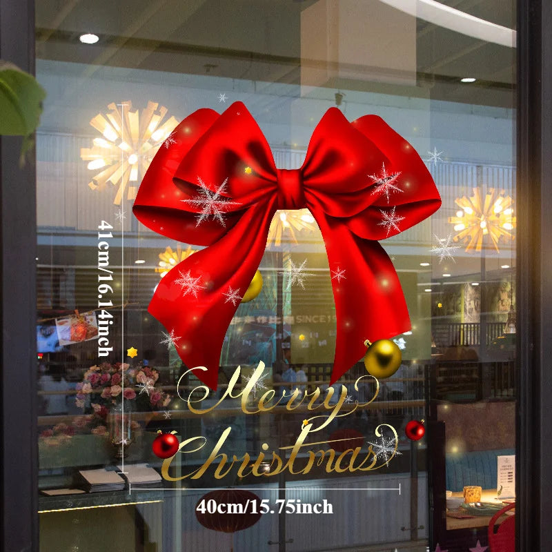 Christmas Window Stickers – Electrostatic Holiday Glass Cling Holiday Window Sticker Babs
