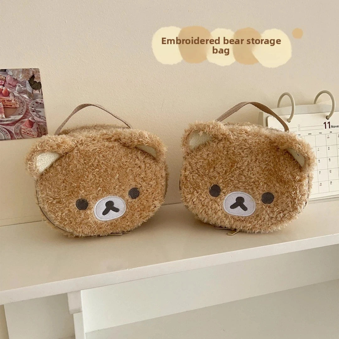 Anime Bear Plush Cosmetic Bag – Makeup & Jewelry Organizer Cosmetic Organizer Bag Babs