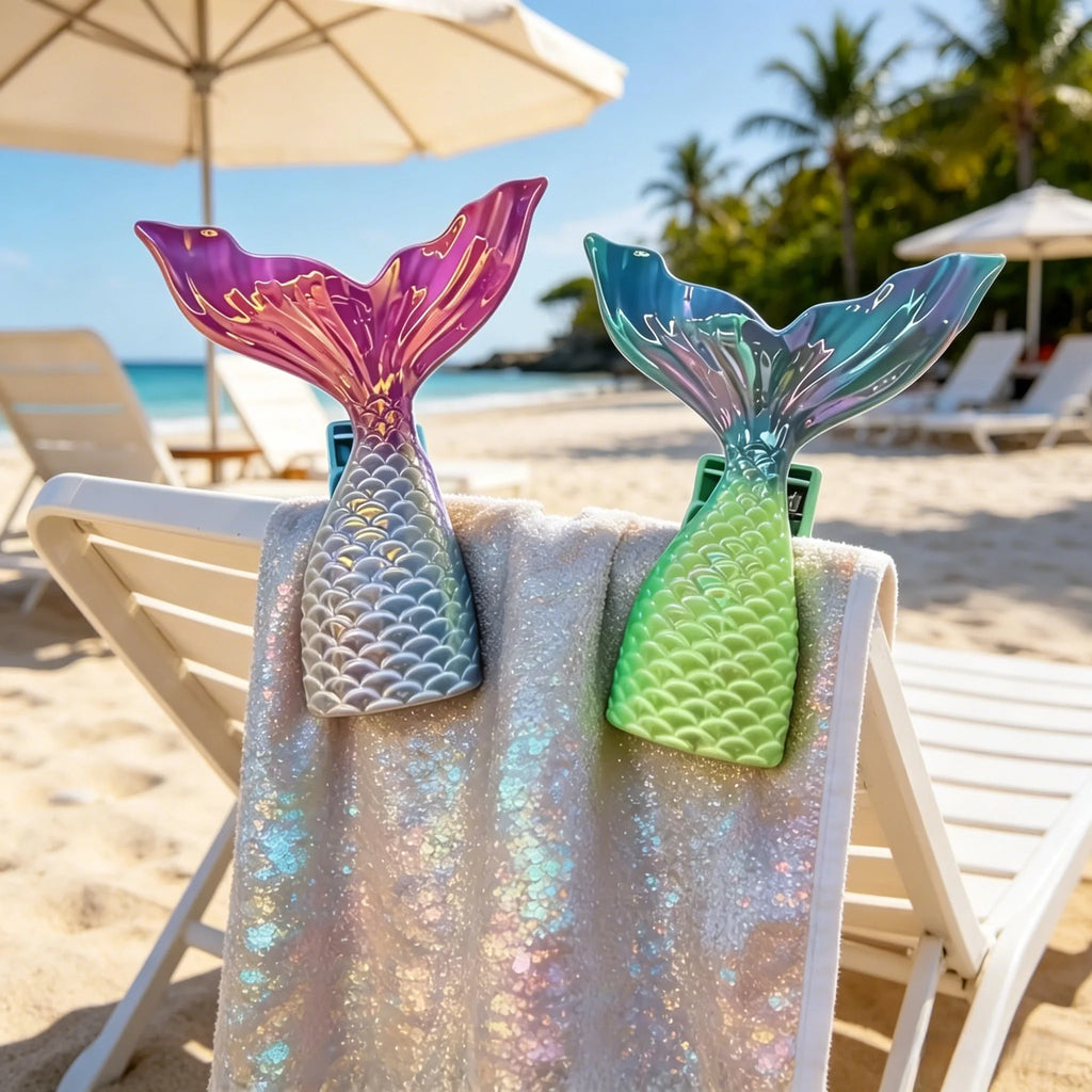 Windproof Beach Towel Clips for Chairs, Racks & Patio Beach Towel Clips Babs