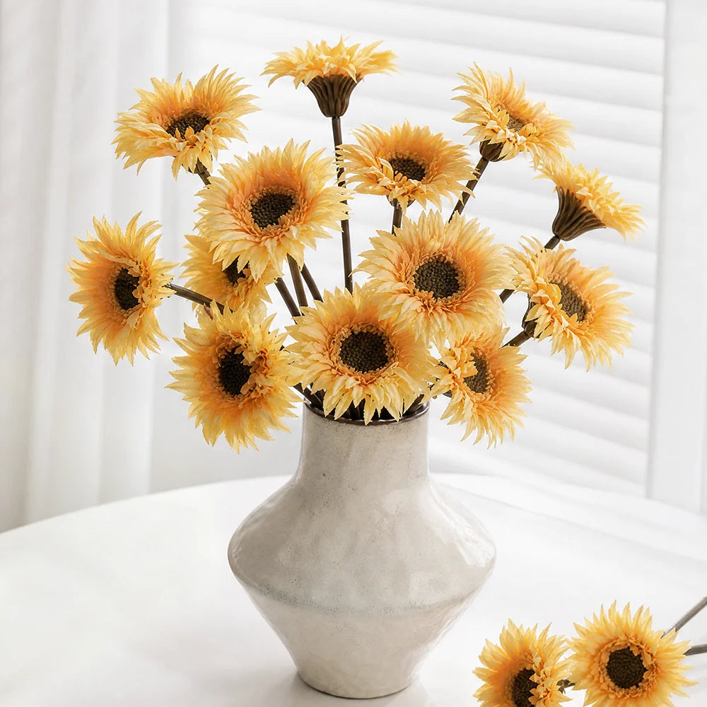 5Pcs Gerbera Daisy Silk Artificial Flowers 25CM – Wedding & Décor Artificial Silk Flowers Babs