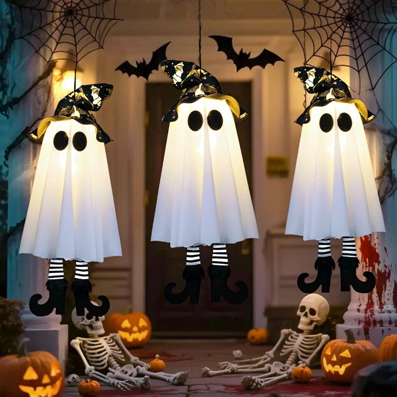 Halloween LED Witch & Ghost Hanging Decorations – 1/2/3pcs Halloween Hanging Decoration Babs