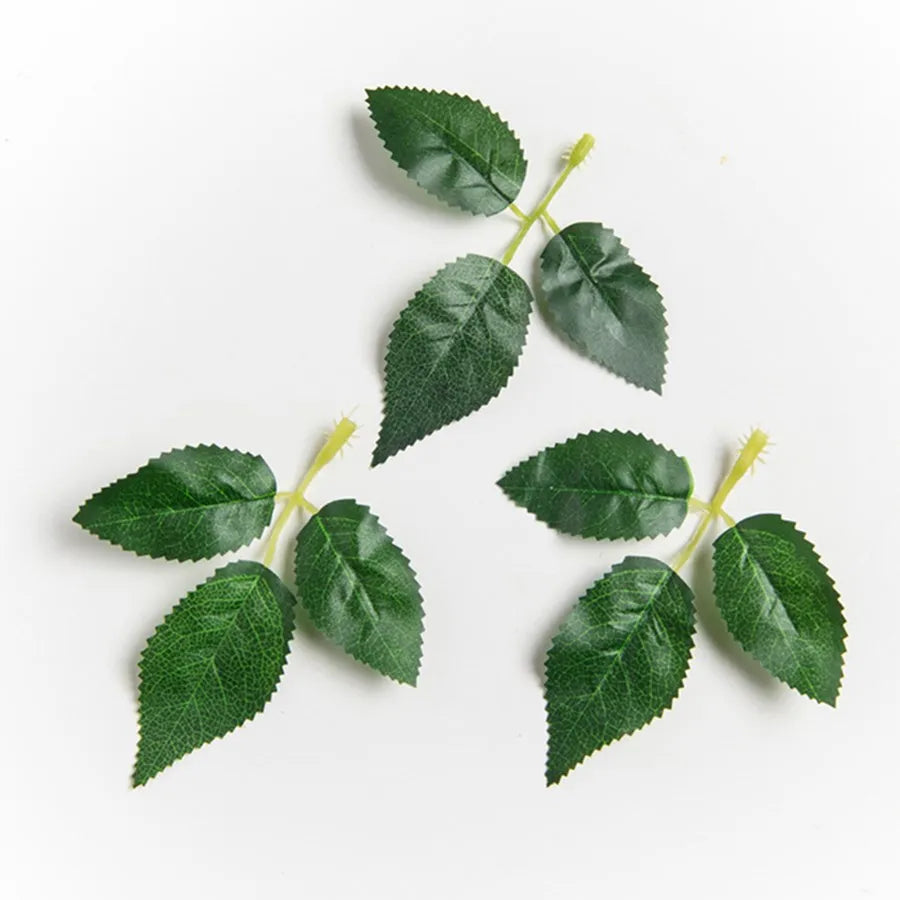 40/80 Pcs Silk Rose Leaves – Artificial Wedding & Home Decor Artificial Silk Leaves Babs 5 80 pcs