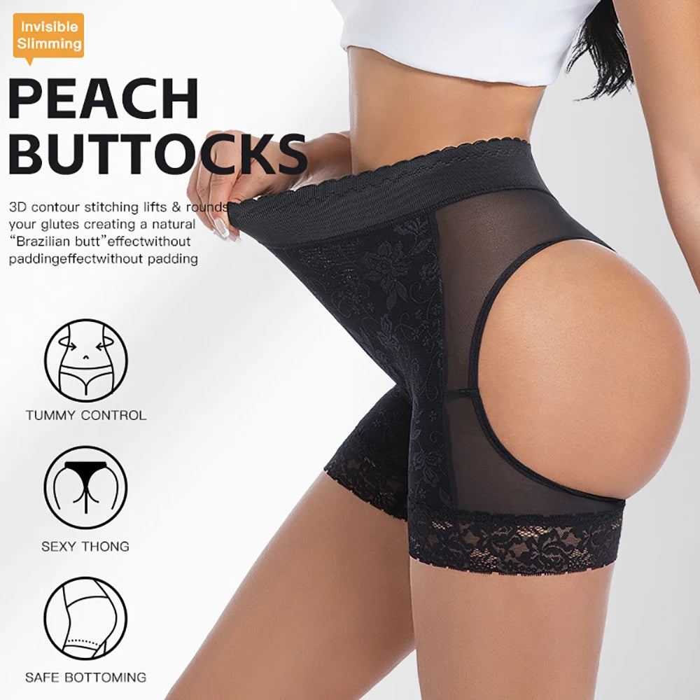 Women's Butt Lifter Lace Panty – High Waist Tummy Control Butt Lifter Shapewear Babs