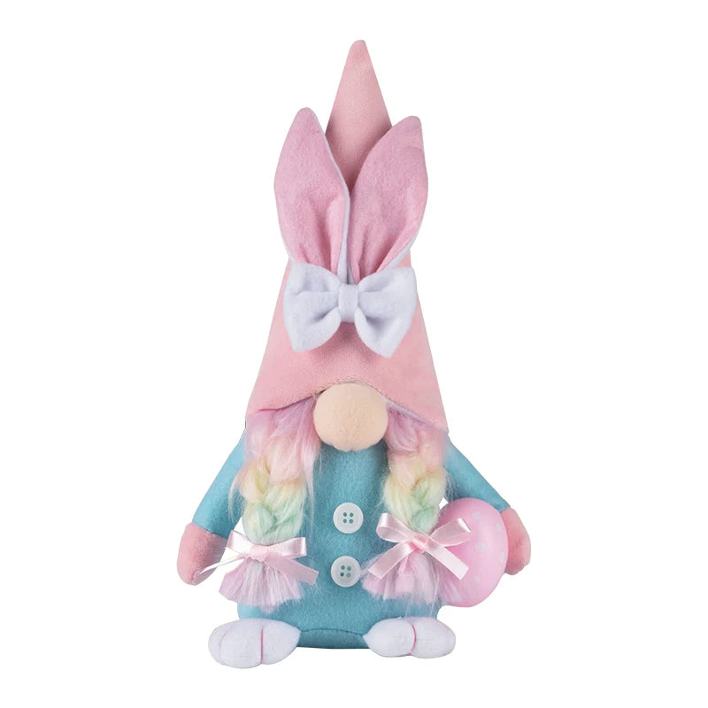Easter Faceless Gnome Rabbit Doll – Spring Bunny Ornament Easter Gnome Ornament Babs