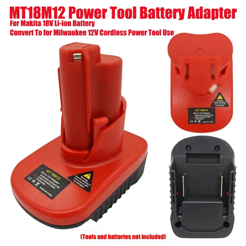 Makita 18V to Milwaukee M12 Battery Adapter – MT18M12 Battery Adapter Converter Babs