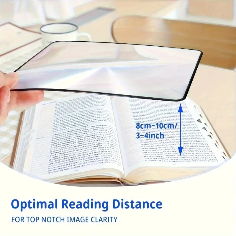 8-Pack Full Page Magnifier Bookmarks – Clear PVC Reading Sheets Page Magnifier Sheet Babs