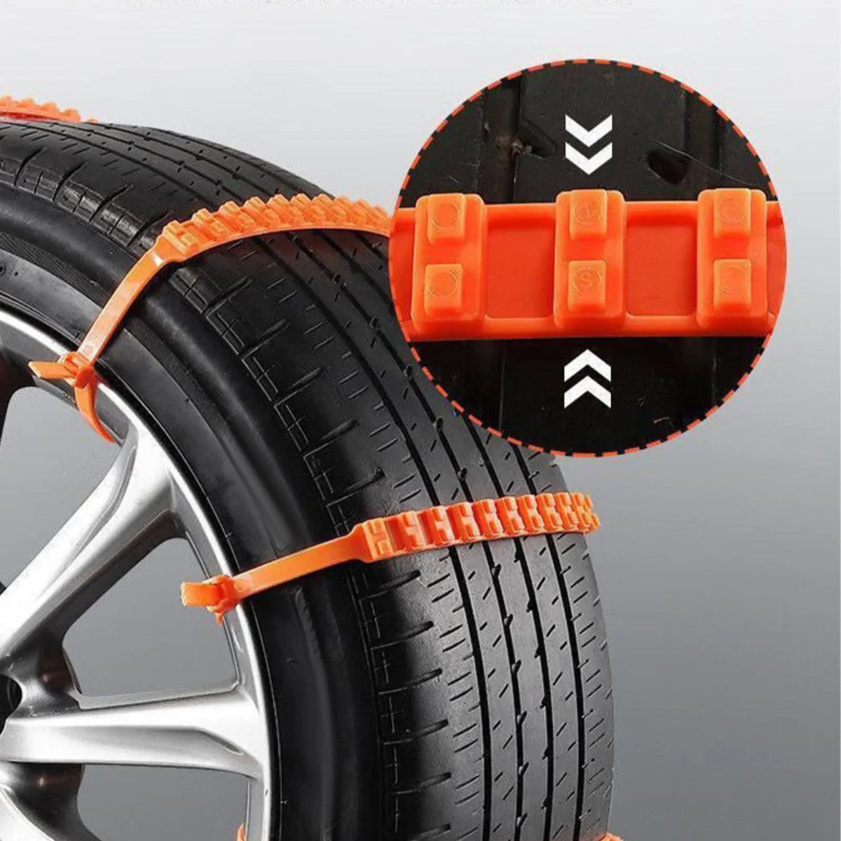 Anti-Skid Snow Tire Chains – Universal 13–22" Fit, 10-Pack Snow Tire Chains Babs
