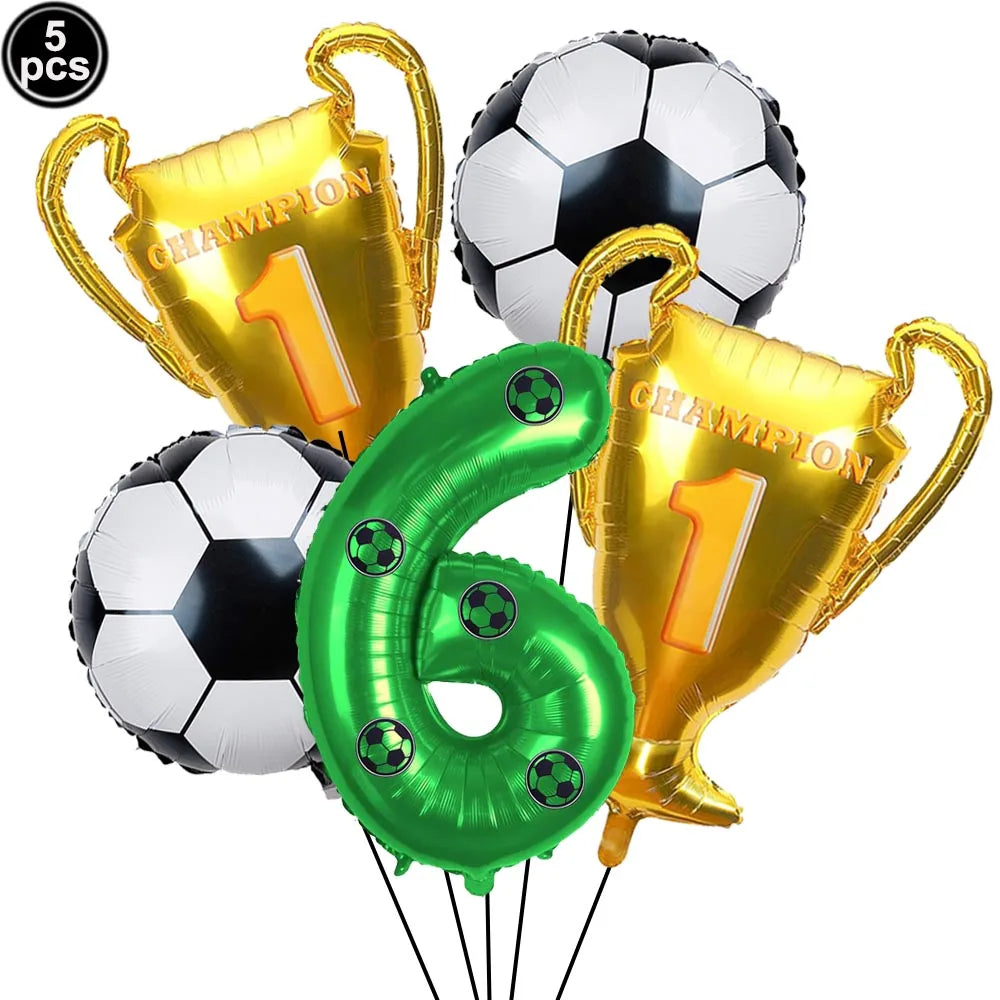 32" Soccer Football Foil Balloons Set – Birthday Party Decor Party Foil Balloons Babs Camouflage As pictures show