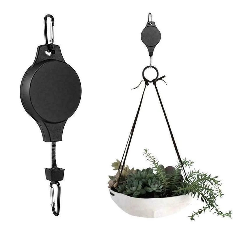 Retractable Adjustable Hanging Hook for Flower Basket & Birdcage Adjustable Plant Hook Babs