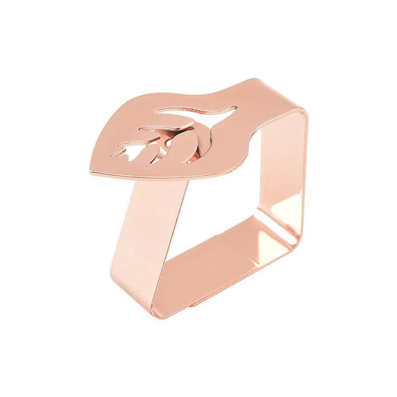 4Pcs Stainless Steel Leaf Tablecloth Clips – BBQ & Wedding Tablecloth Clips Babs rose gold