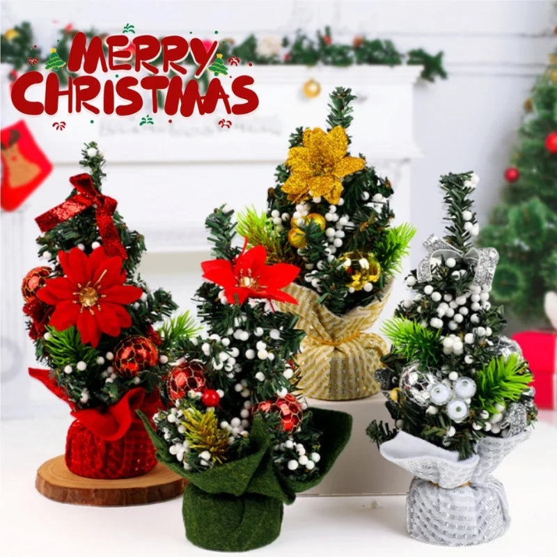 20cm Mini Christmas Tree Desktop Ornament – Festive Decor Mini Christmas Tree Babs