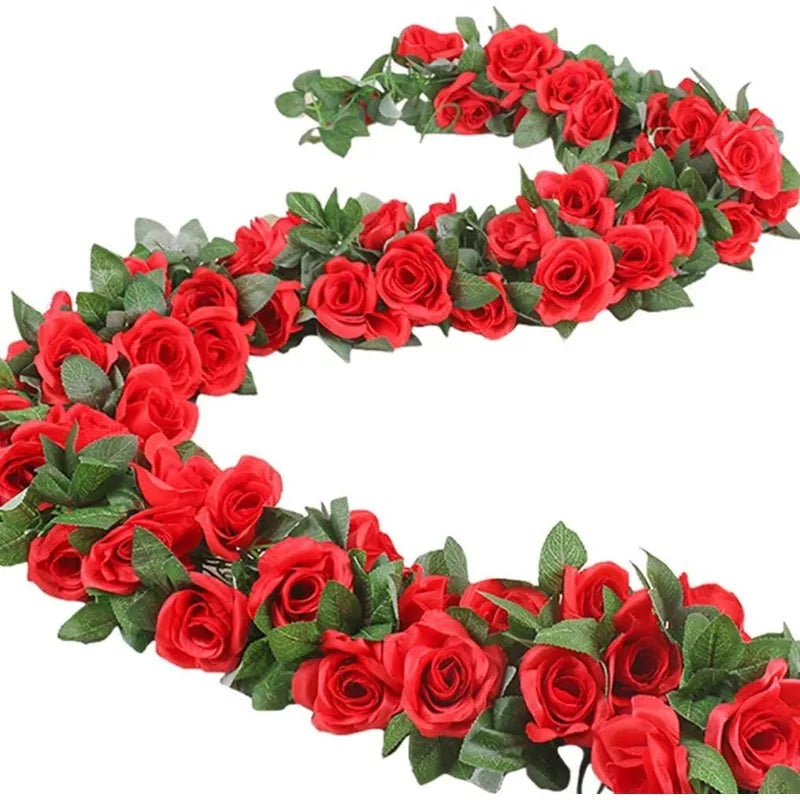 2.3M Silk Rose Artificial Flower Vine – Wedding & Home Decor Artificial Flower Vine Babs