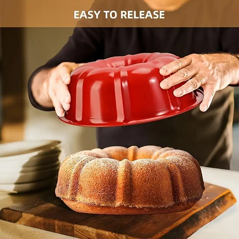 2-Pack Nonstick Carbon Steel Tube Cake Pans 9.5 Inch Tube Cake Pan Set Babs