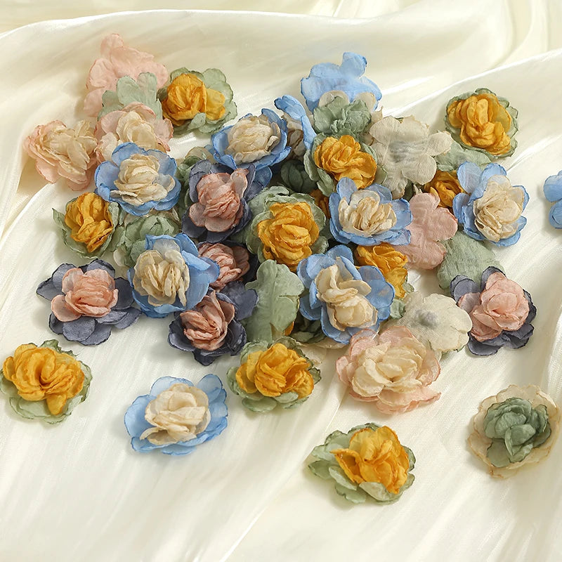 Chiffon Artificial Rose Flower Heads – Wedding & Party Decor Artificial Flower Heads Babs