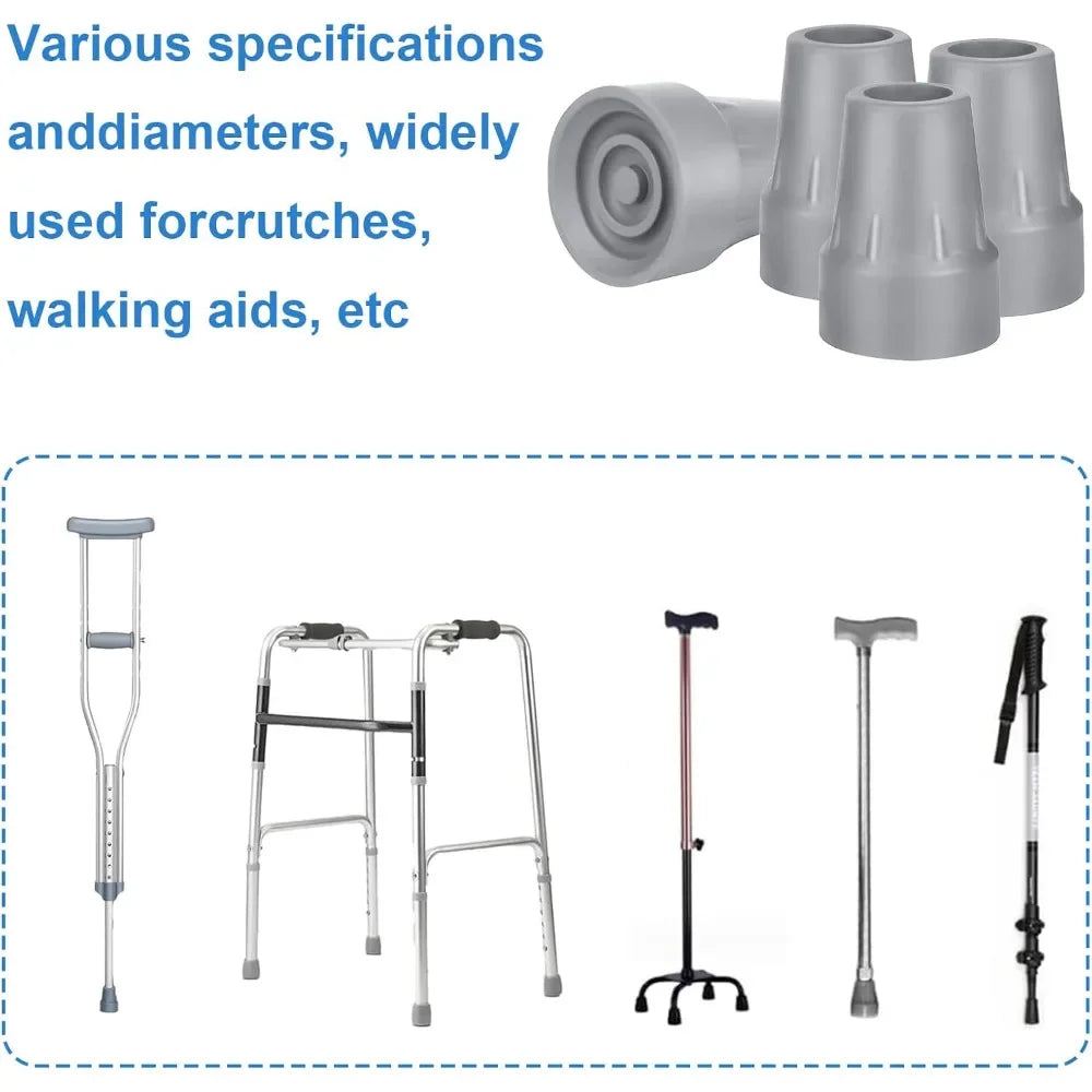 Rubber Cane Tips Anti-Slip Caps for Walking Sticks & Crutches Cane Tip Caps Babs