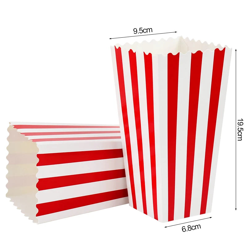 12pcs Popcorn Boxes & Snack Cups – Movie Night Party Supplies Party Snack Containers Babs L 12pcs