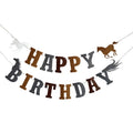 Western Cowboy Banner Pennant Garland – Wild West Party Decor Party Banner Garland Babs Light Yellow