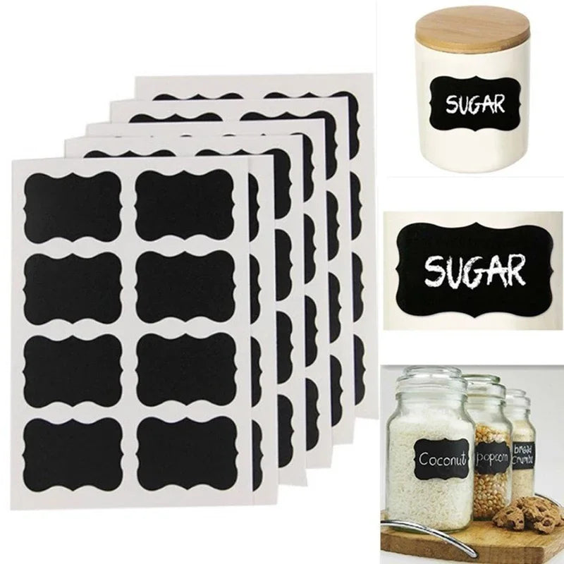 Blackboard Apothecary Jar Labels & Freezer Kitchen Stickers Kitchen Jar Labels Babs