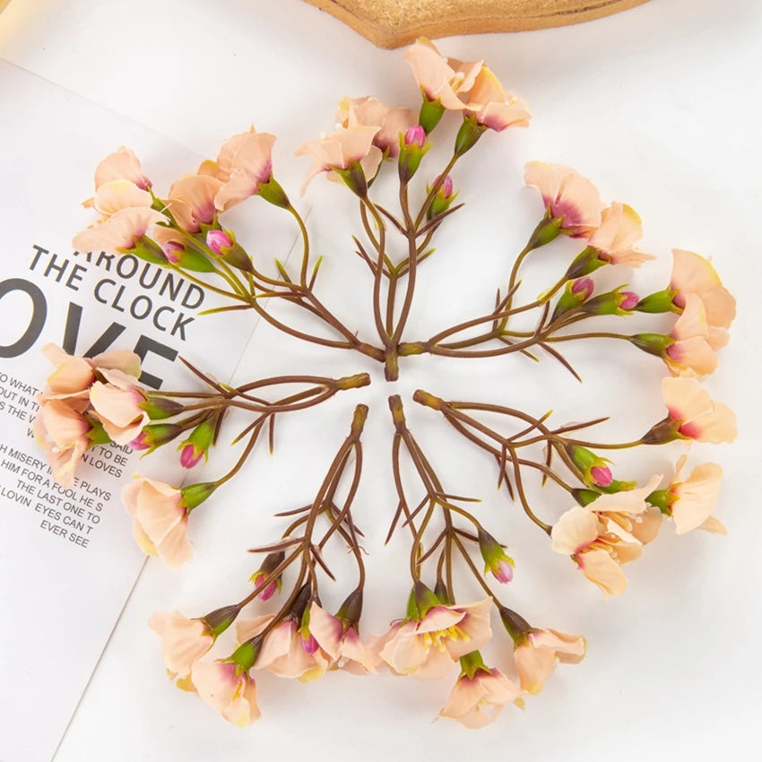 10Pcs Silk Artificial Rose Flowers – Wedding & Home Decor Artificial Silk Flowers Babs Beige 10pcs