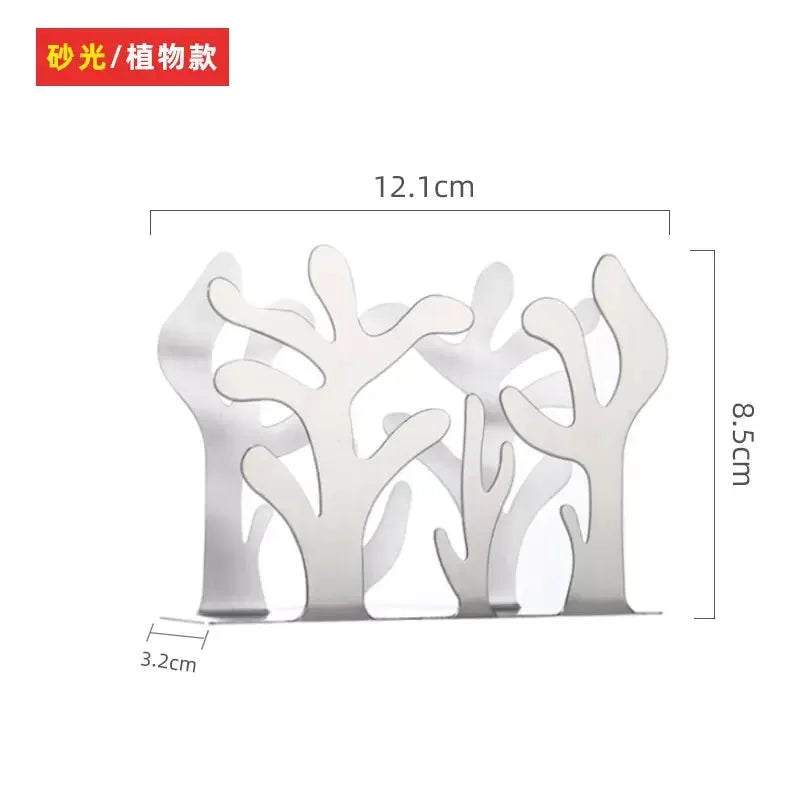 Stainless Steel Vertical Napkin Holder – Silver & Gold Napkin Holder Babs C