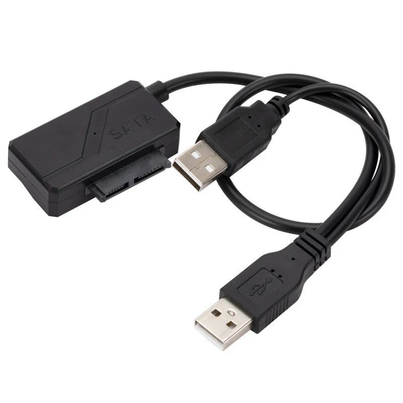 SATA to USB 2.0 13-Pin Slim Optical Drive Adapter Cable SATA USB Adapter Cable Babs