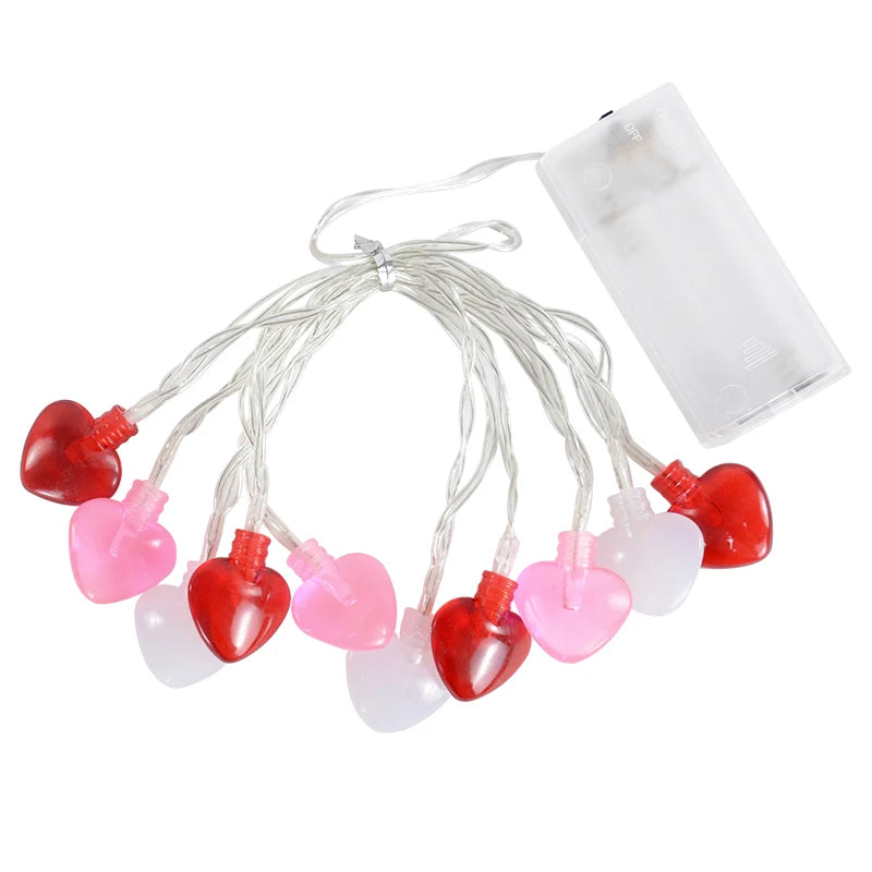 Red Heart LED Fairy String Lights 1.5M – Love Garland Décor LED String Lights Babs B