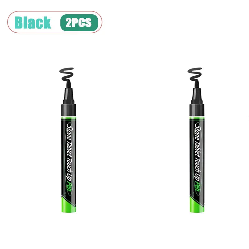 Waterproof Stone Tombstone Touch-Up Paint Marker – 12 Colors Paint Touch-Up Marker Babs Black-2pcs