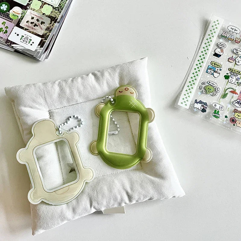 Kawaii Turtle PVC Kpop Photo Card Holder Pendant – 2 Inch Photo Card Holder Babs