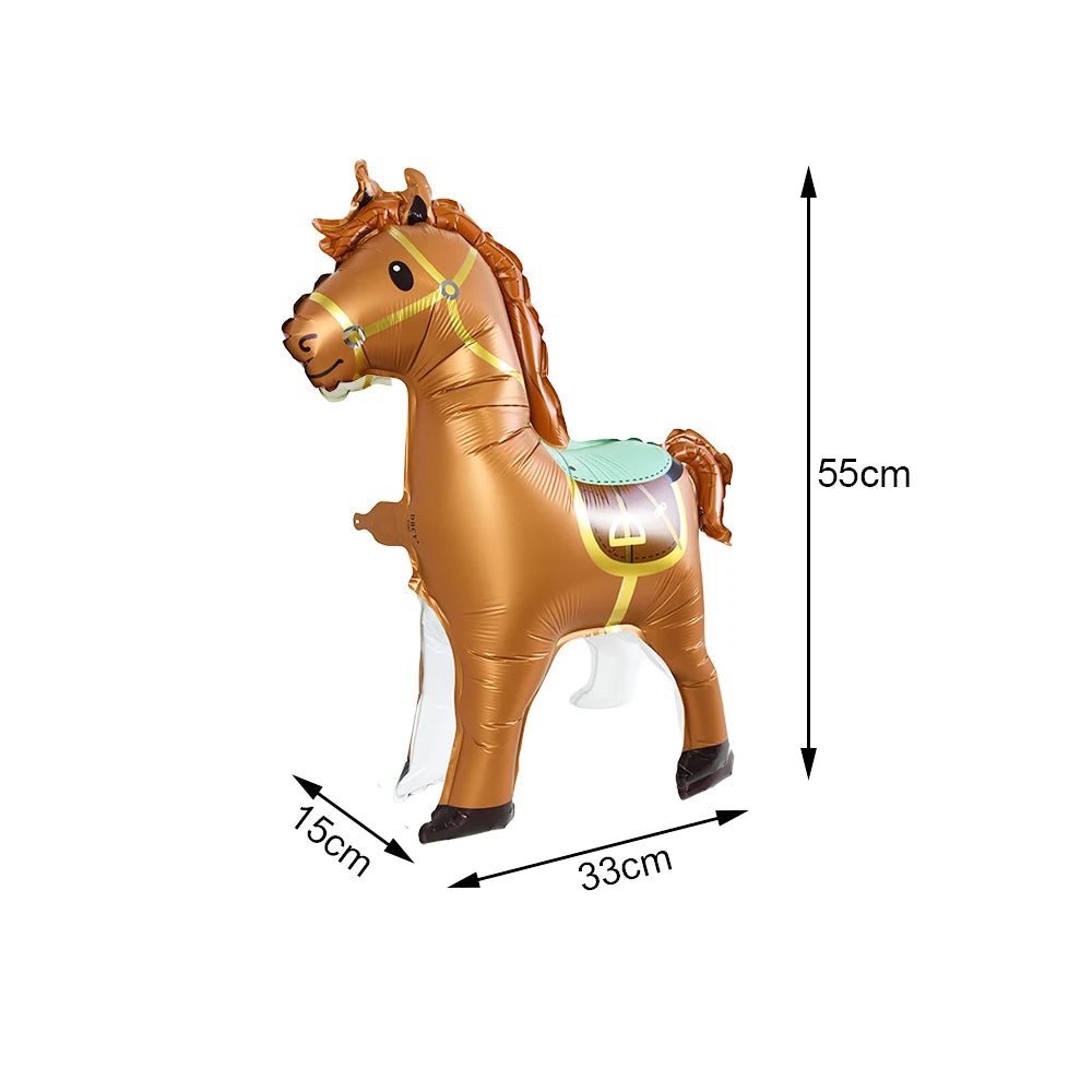 Boho Horse Birthday Party Banner & Foil Balloons Decor Set Party Decoration Set Babs pony balloon