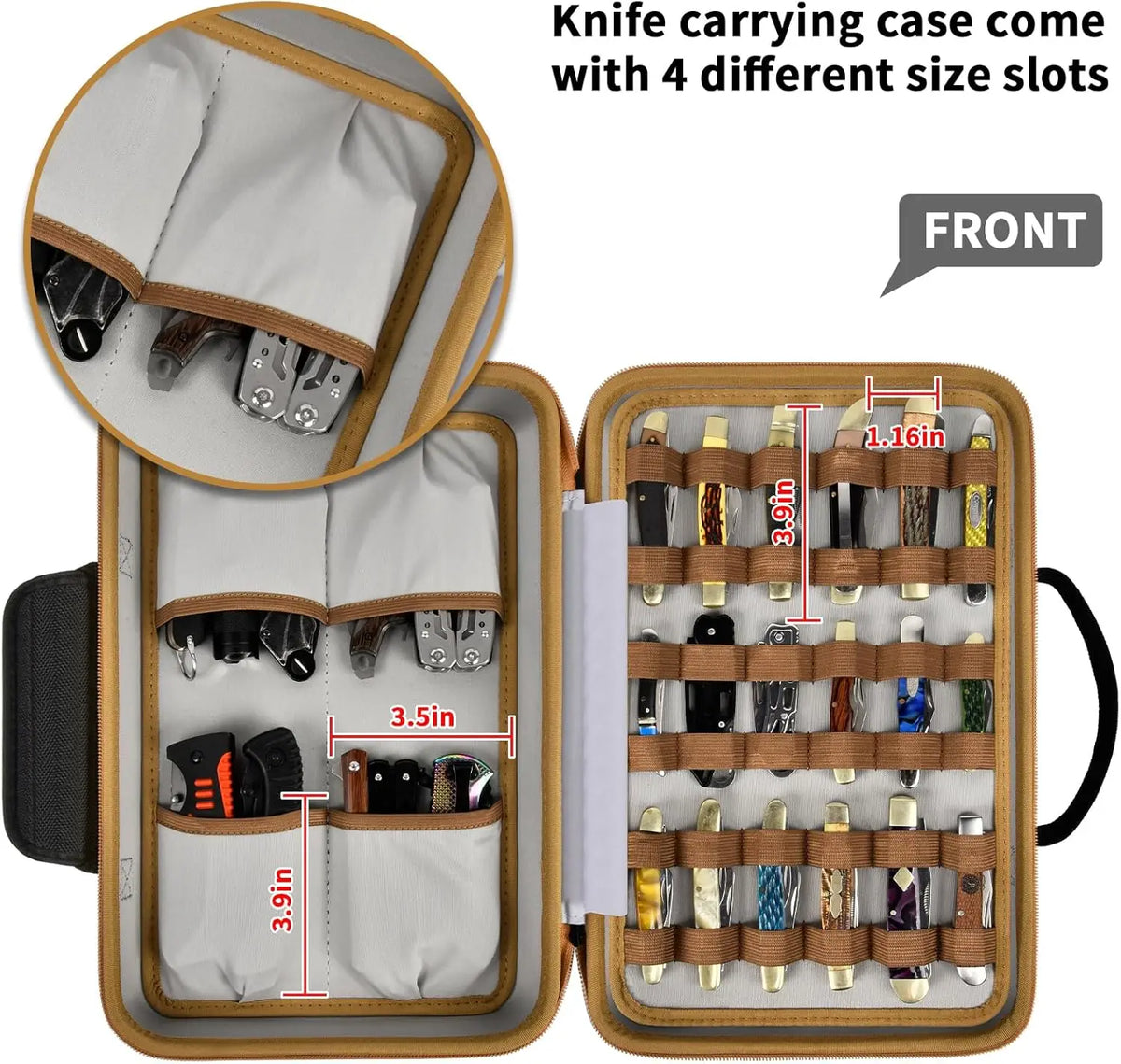 Knife Display Case – Holds 56+ Pocket & Folding Knives Knife Display Case Babs