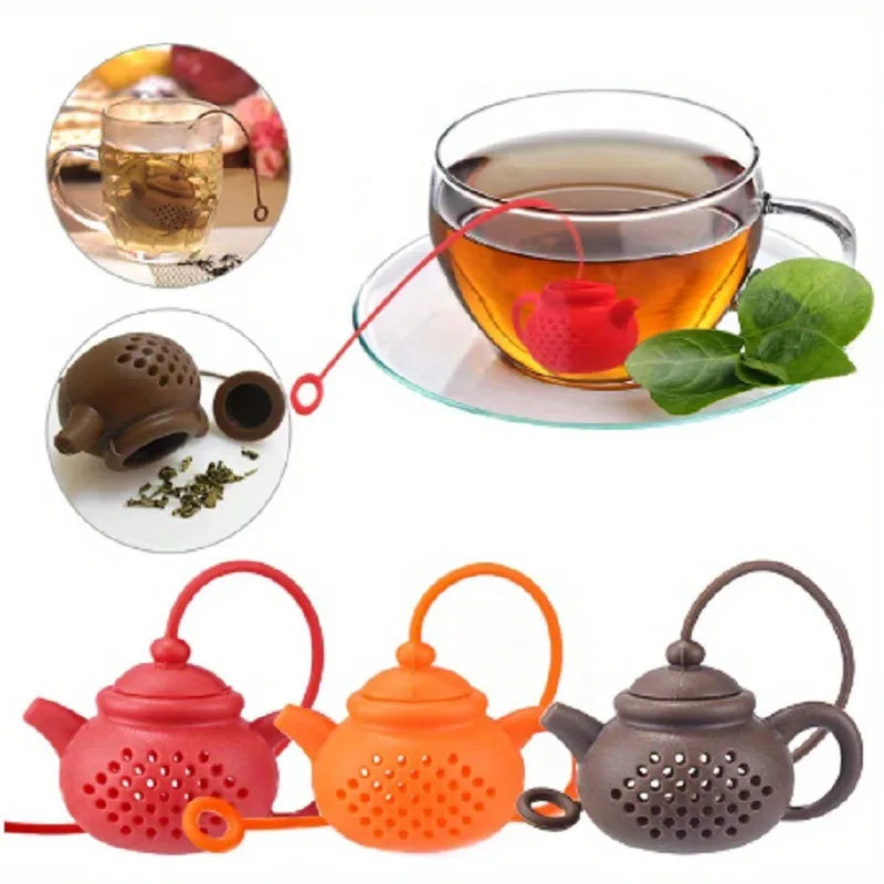 Teapot Silicone Tea Infuser & Strainer with Handle Silicone Tea Infuser Babs