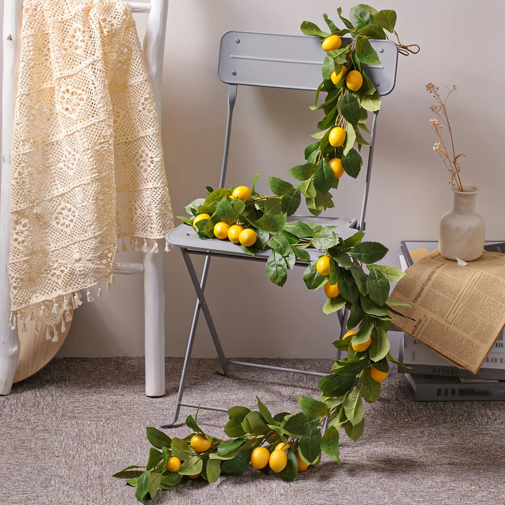 Artificial Lemon Garland Wreath – Home & Party Décor Artificial Flower Garland Babs