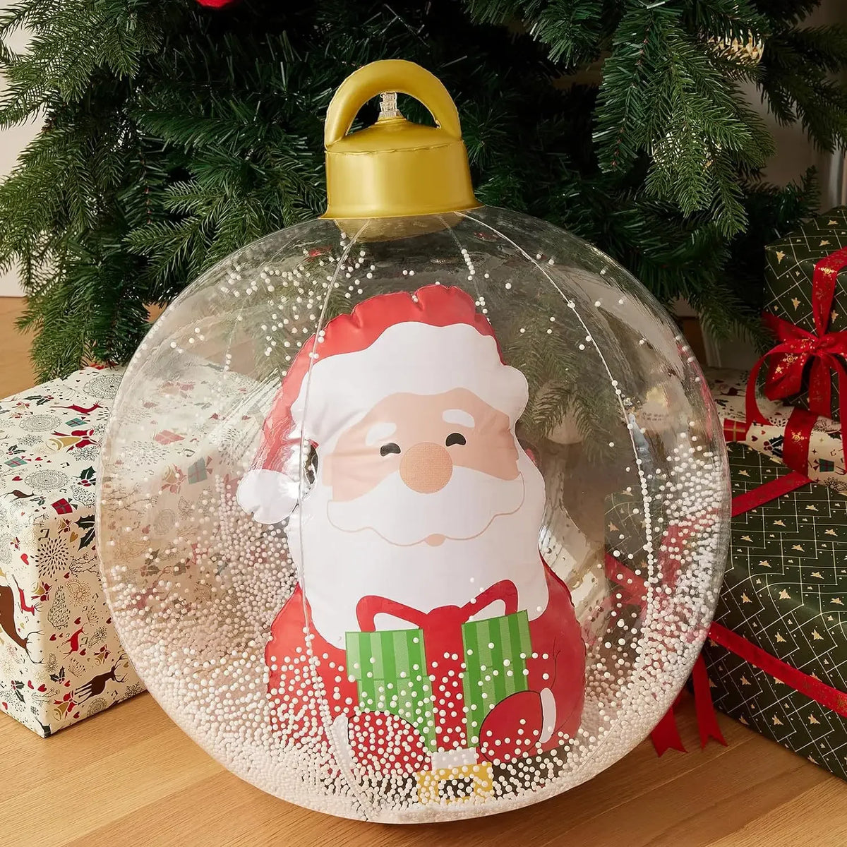 60cm Giant Inflatable Christmas Ball with Lights | Outdoor Decor Inflatable Christmas Ornament Babs B no lights