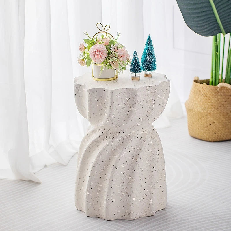 Nordic Round Coffee Table | Modern Marble-Finish Living Room Table Round Coffee Table Babs