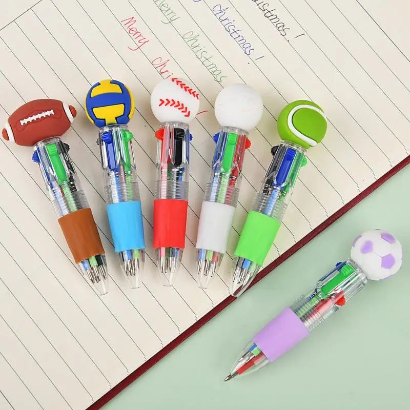Sports Four-Color Pens Party Favors – Football & Basketball 10/20Pcs Novelty Party Pens Babs