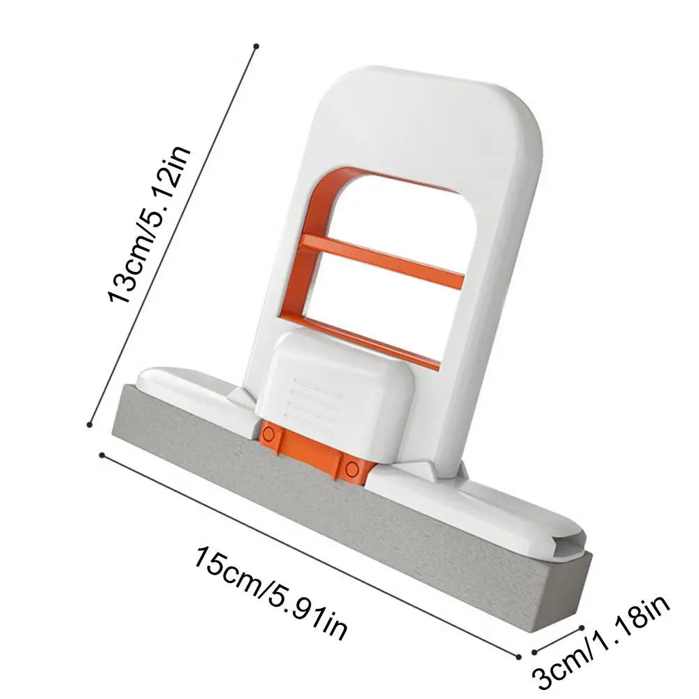 Mini Self-Squeeze Sponge Mop – Foldable Desktop Cleaner Handheld Sponge Mop Babs Orange