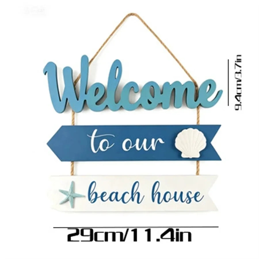 Wooden Ocean Theme Wall Hanging – Marine Style Home Decor Wall Hanging Decor Babs