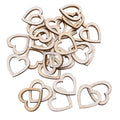 100pcs Hollow Heart Wood Pieces for DIY Crafts & Scrapbooking Wood Craft Embellishments Babs Nature 20mm