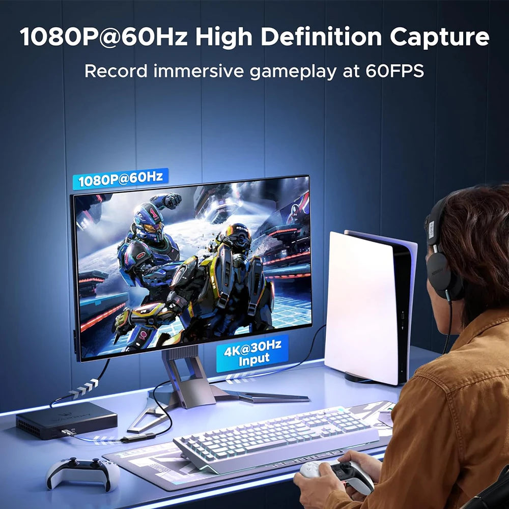 4K HDMI Video Capture Card USB/Type-C for Gaming & Streaming Video Capture Card Babs