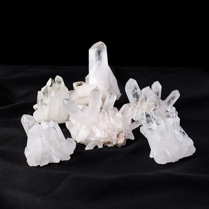 Natural Clear Quartz Crystal Cluster Raw Stone Home Decor Crystal Decor Ornament Babs