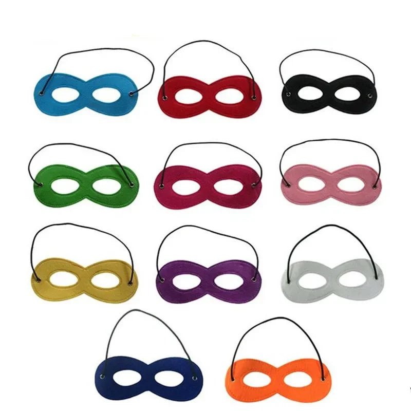 20pcs Colorful Felt Eye Masks – Halloween Masquerade Cosplay Party Masquerade Eye Masks Babs