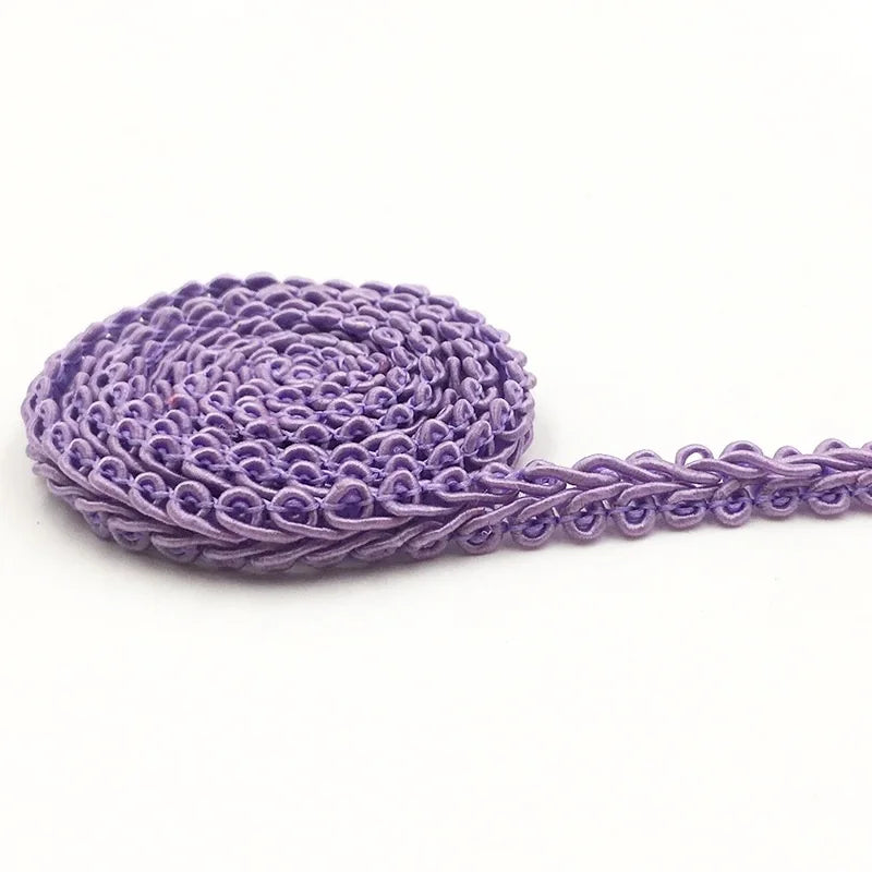 5M x 8mm Gold Silver Braided Lace Ribbon – DIY Sewing Trim Sewing Lace Trim Babs purple