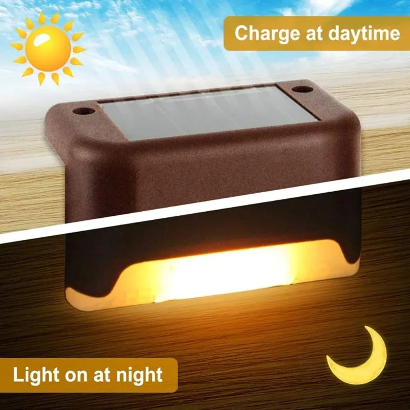 Solar Fence Lights Outdoor Waterproof LED Garden Step Lamps Solar Outdoor Light Babs